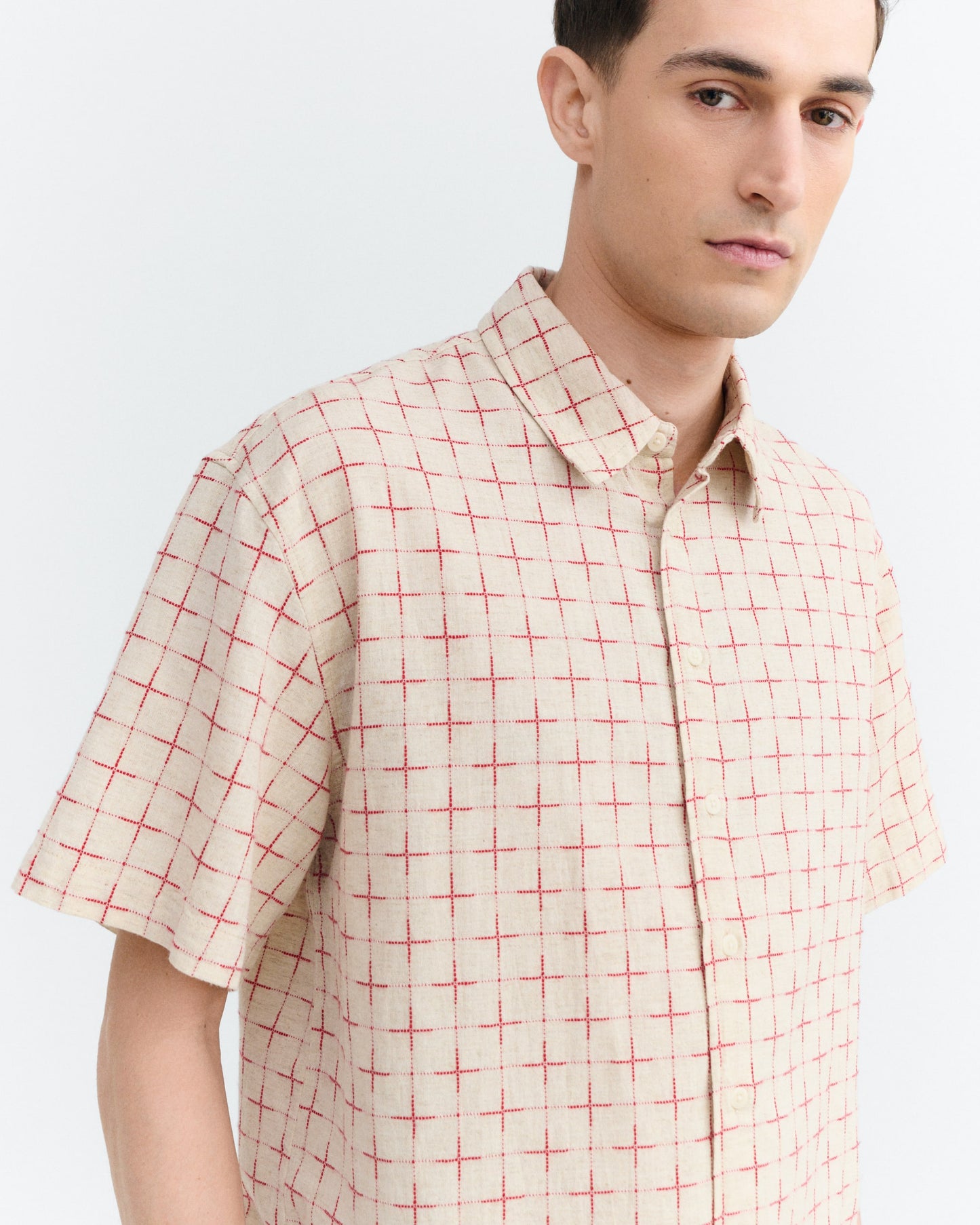 THINKING MU Lattice Kurtis Shirt