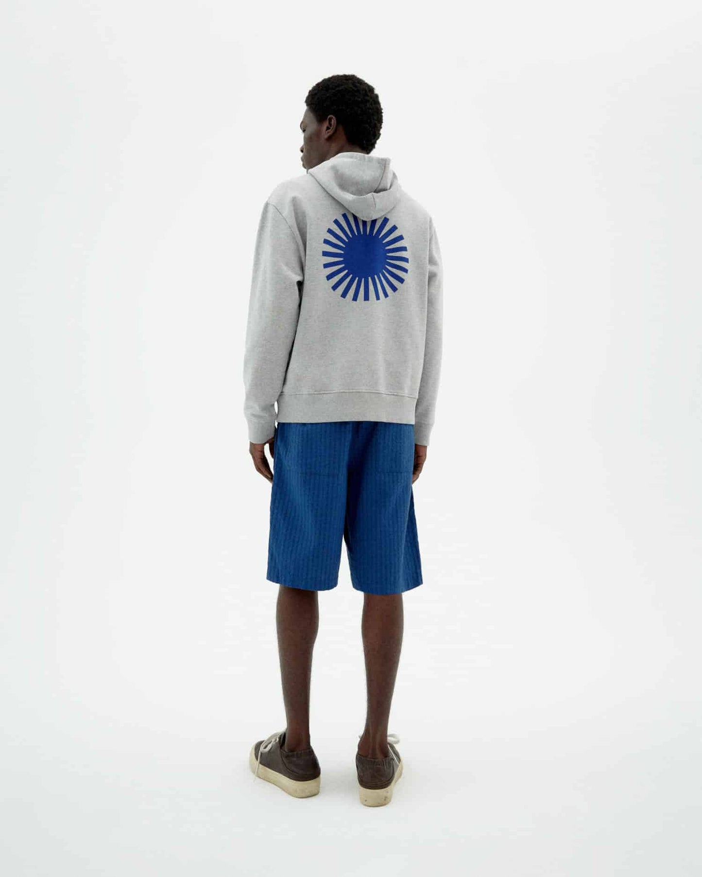 THINKING MU Seersucker Gasper Bermuda Shorts