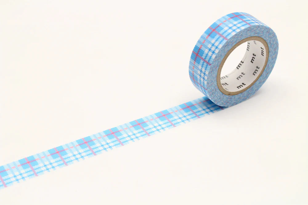 MT Light Blue Check Washi Tape