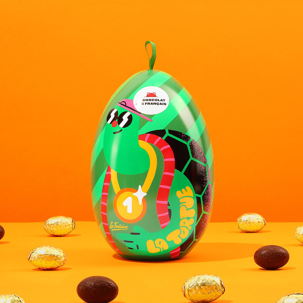 LE CHOCOLAT DES FRANCAIS Tortoise & Hare Egg Tin 225g
