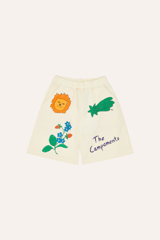 THE CAMPAMENTO Drawings Ecru Shorts
