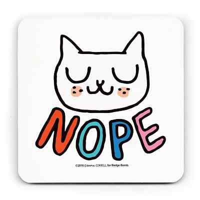 GEMMA CORRELL Nope Cat Coaster