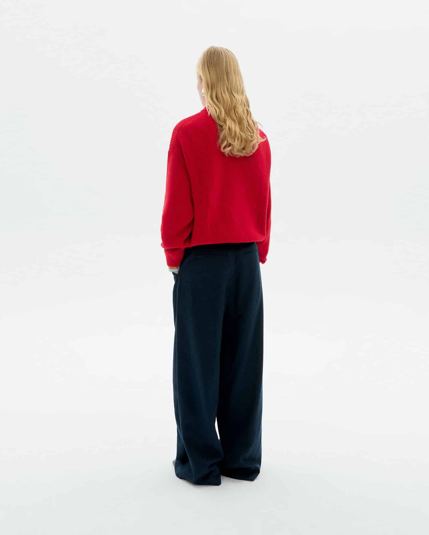 THINKING MU Red Carmen Knitted Jumper