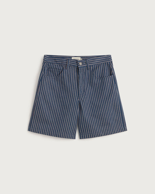 THINKING MU Railway Stripes Luisa Shorts