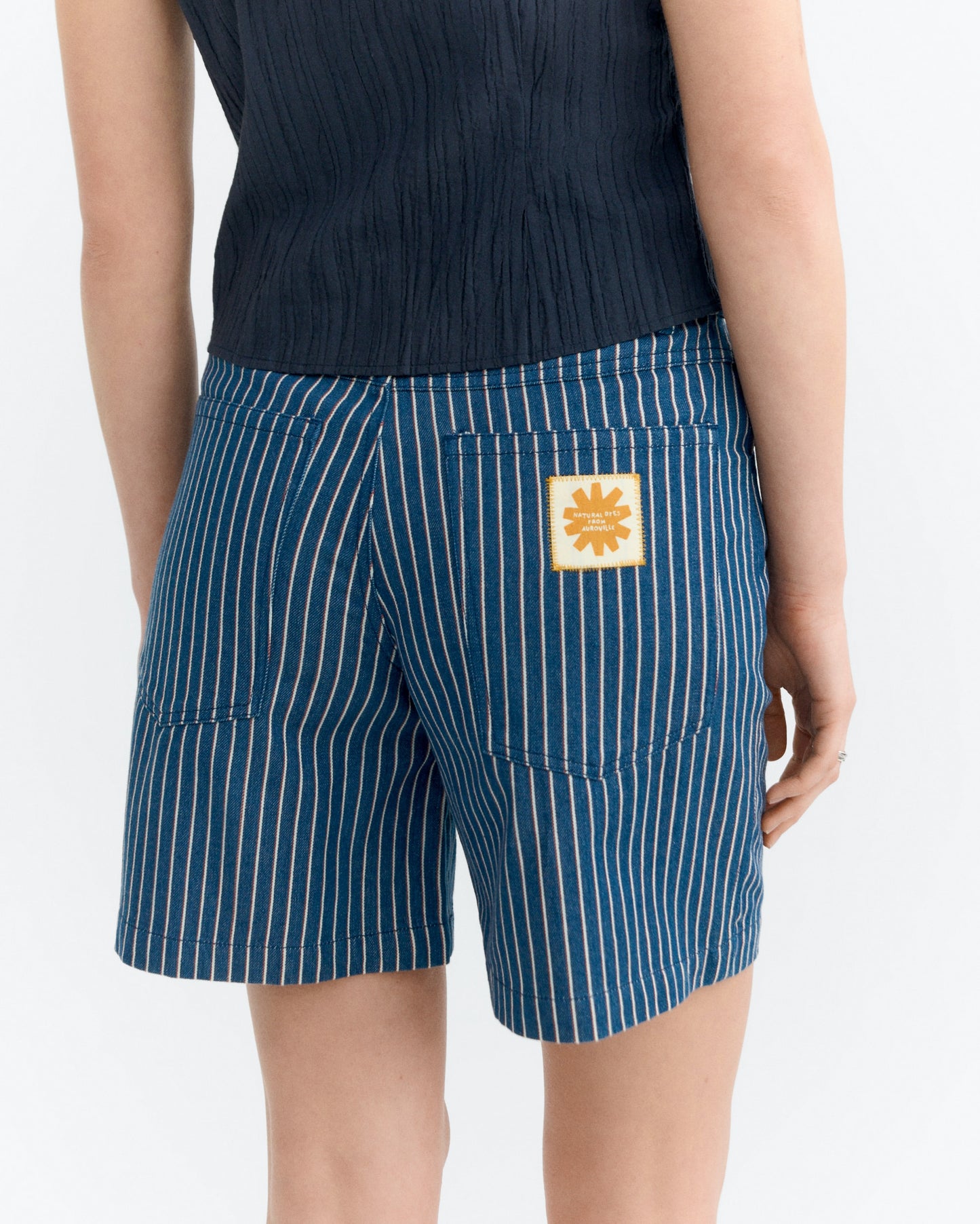 THINKING MU Railway Stripes Luisa Shorts