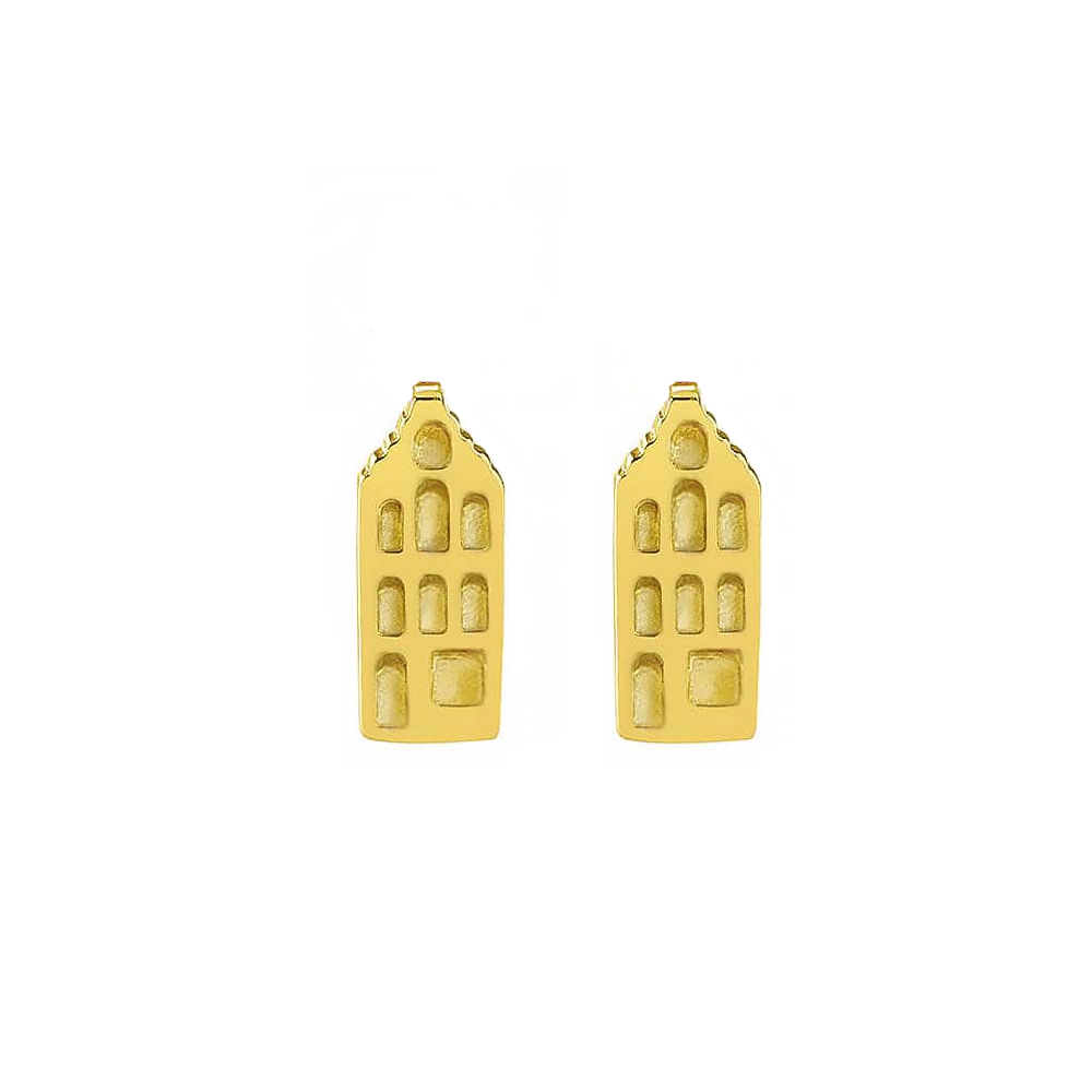 JUULRY Amsterdam Canal House Stud Earrings Gold
