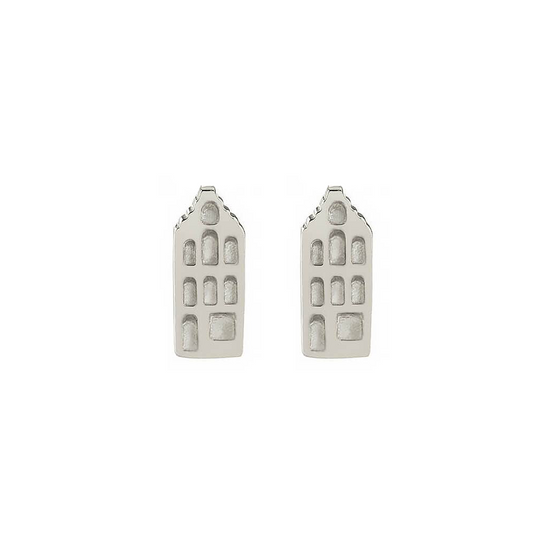 JUULRY Amsterdam Canal House Stud Earrings Silver