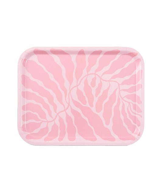 LINNEA ANDERSSON Pink Leaves Tray