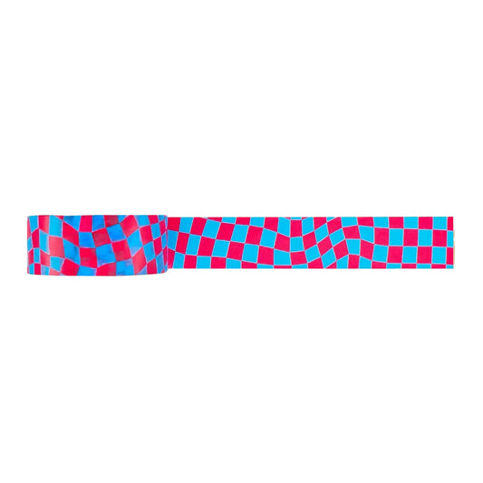 WOW GOODS Washi Tape Blue Chequer