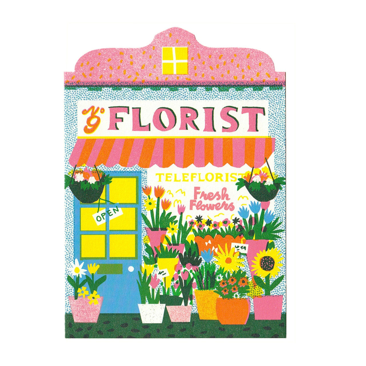 THE PRINTED PEANUT Flower Shop Card