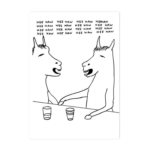 DAVID SHRIGLEY Hee Haw Postcard