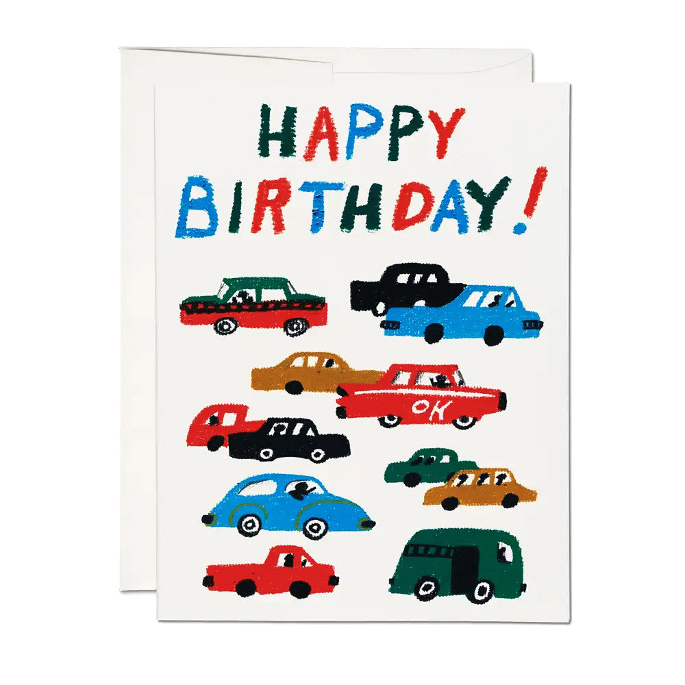 KATIE BENN Birthday Cars Card – The Scenery Shop