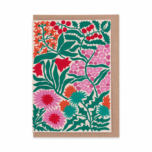 LIV LEE Christmas Flowers Card