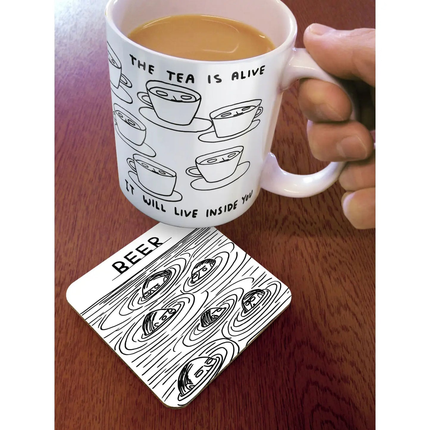 DAVID SHRIGLEY Beer Swimmers Coaster – The Scenery Shop