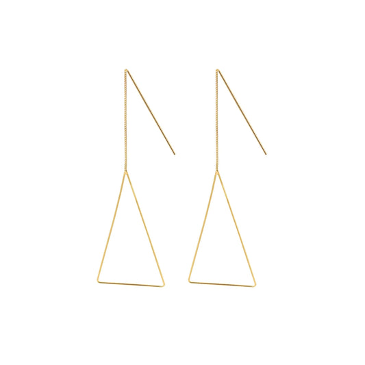 JUULRY Medium Triangle Earrings Gold