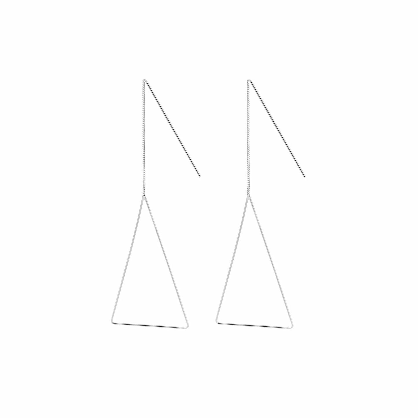 JUULRY Medium Triangle Earrings Silver