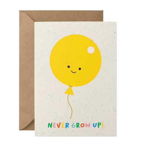 GRAPHIC FACTORY Never Grow Up Card