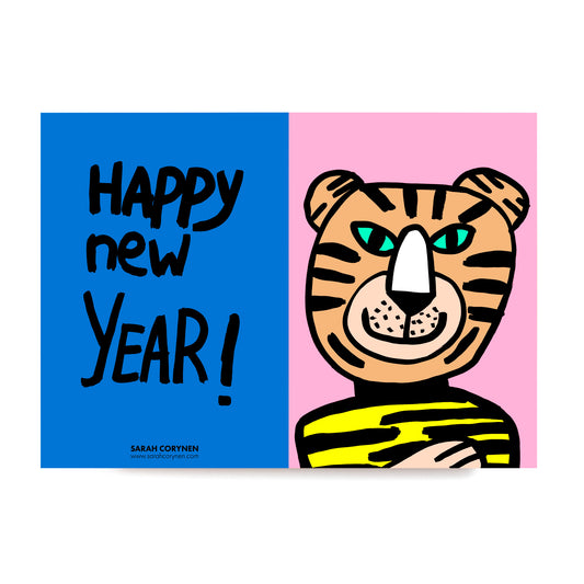 SARAH CORYNEN Happy New Year Tiger Card