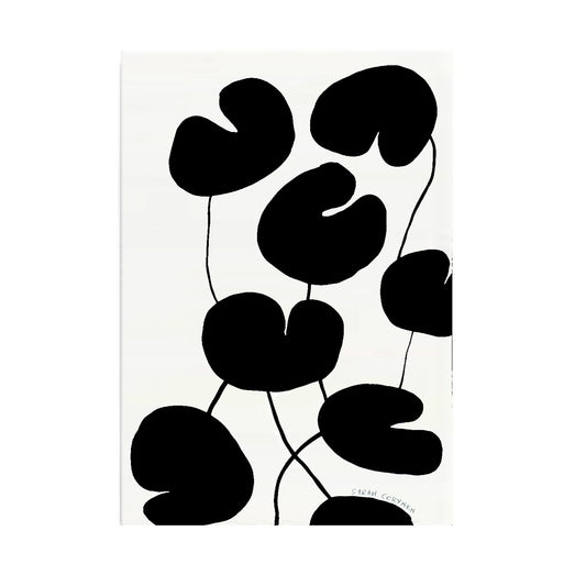 SARAH CORYNEN Black Leaves Print