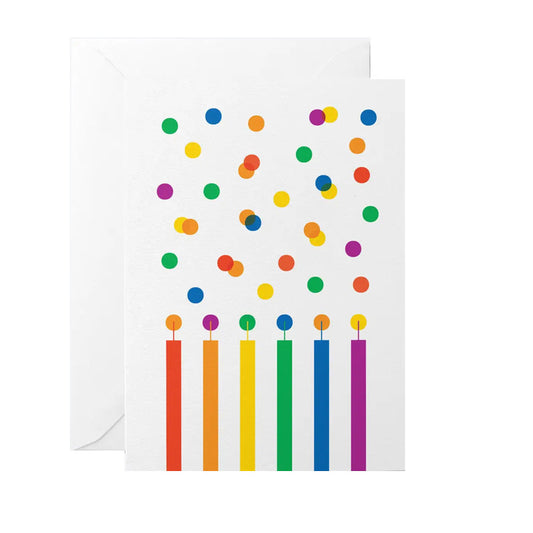 GRAPHIC FACTORY Rainbow Candles Card