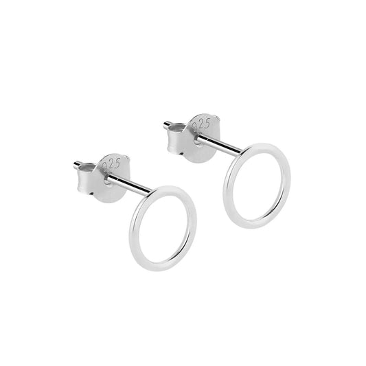 JUULRY Circle Stud Earrings Silver