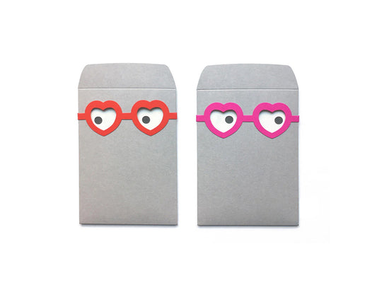 CUT & MAKE Notecard Set Heart Glasses